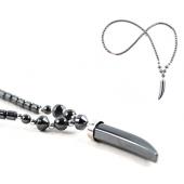 Hematite Horn Pendant Beads Stone Chain Choker Fashion Women Necklace